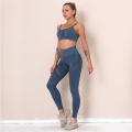 Women Gym Clothing Sets Sports Bra And Leggings Set High Rise Ropa Deportiva De Mujer Mesh Design Gym Wear